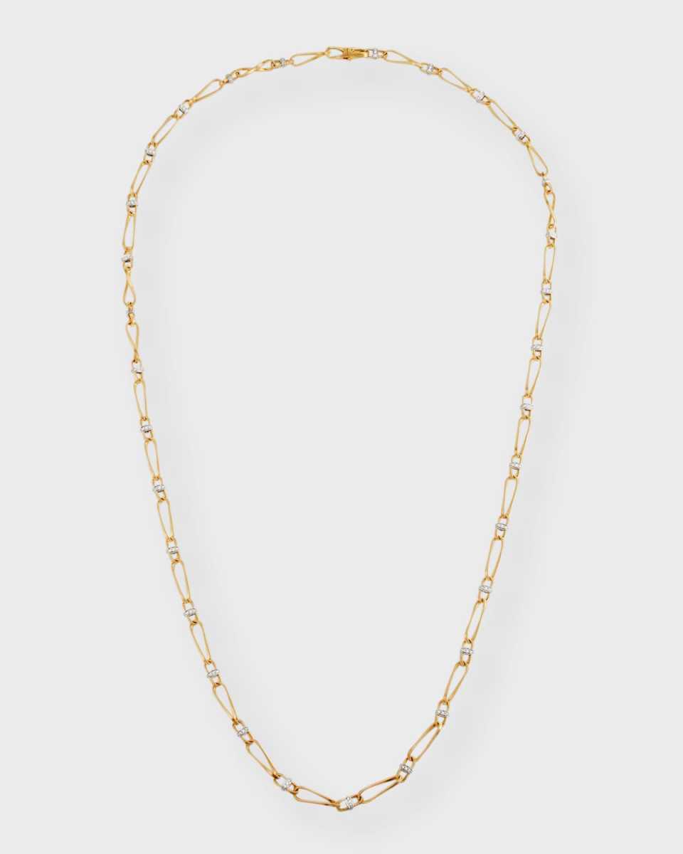 18K Yellow Gold Marrakech Onde Single Link Necklace